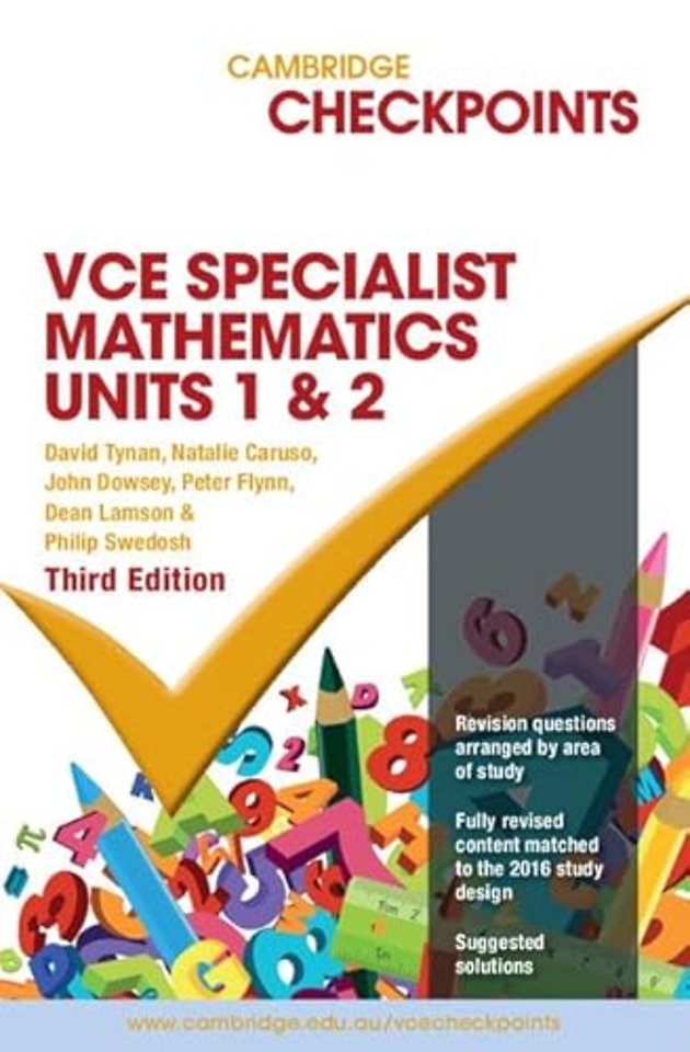 Cambridge Checkpoints VCE Specialist Maths Units 1&2