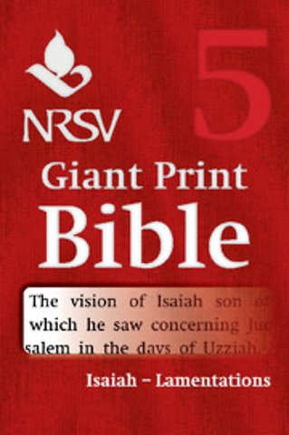 NRSV Giant Print Bible: Volume 5, Isaiah – Lamentations