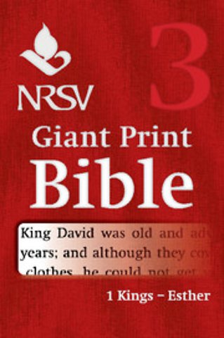 NRSV Giant Print Bible: Volume 3, 1 Kings – Esther