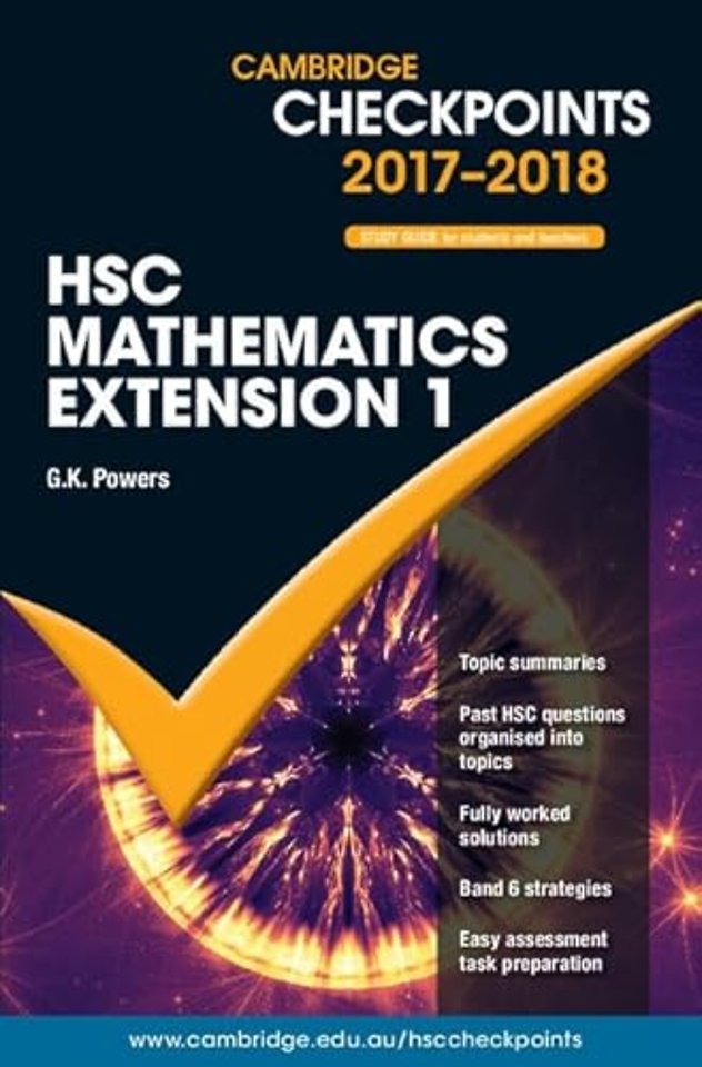 Cambridge Checkpoints HSC Mathematics Extension 1 2017–19