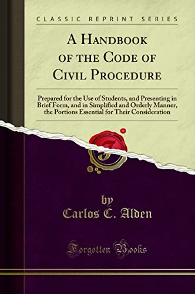 A Handbook of the Code of Civil Procedure