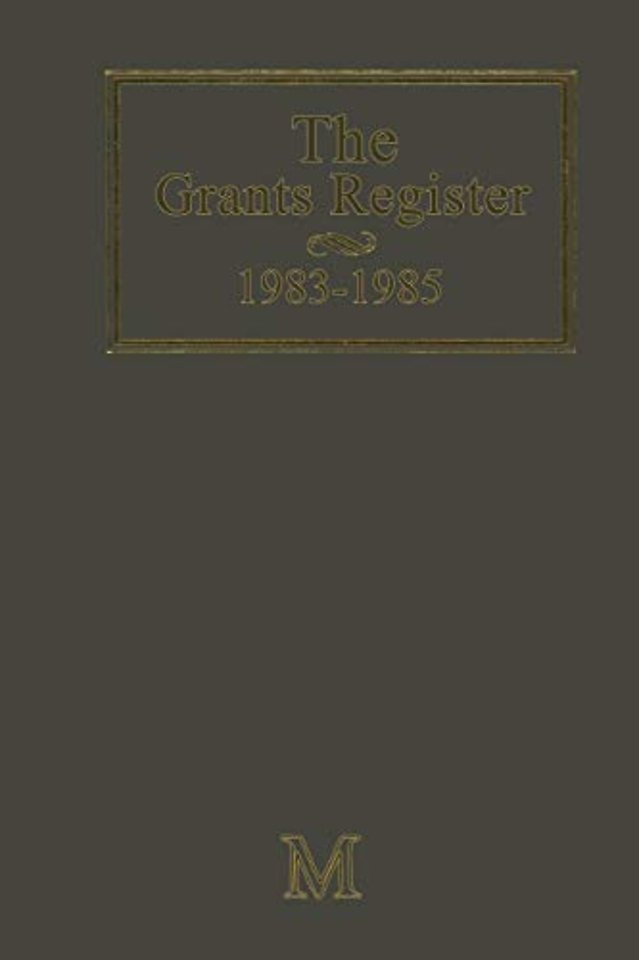The Grants Register 1983–1985