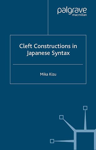 Cleft Constructions in Japanese Syntax