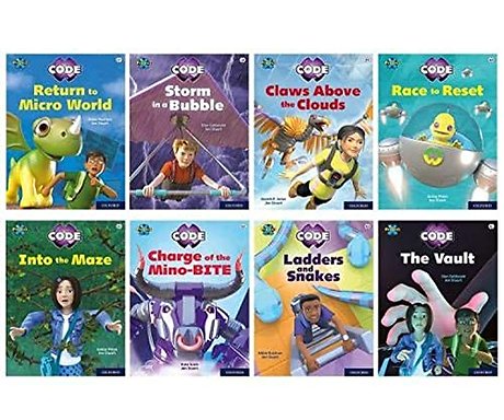 Project X CODE: White and Lime Book Bands, Oxford Levels 10 and 11: Sky Bubble and Maze Craze, Mixed Pack of 8