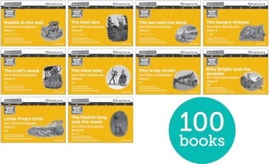 Read Write Inc. Phonics: Yellow Set 5 More Black & White Storybooks (Pack of 100)