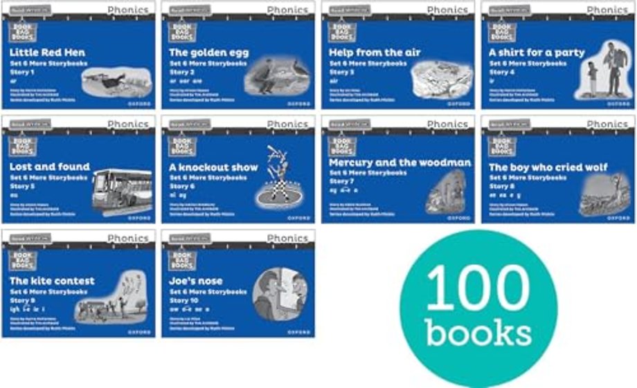 Read Write Inc. Phonics: Blue Set 6 More Black & White Storybooks (Pack of 100)