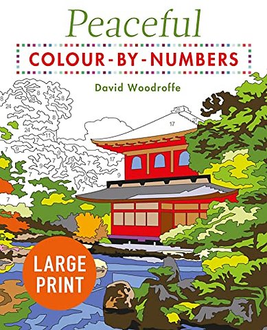 Large Print Peaceful Colour-by-Numbers
