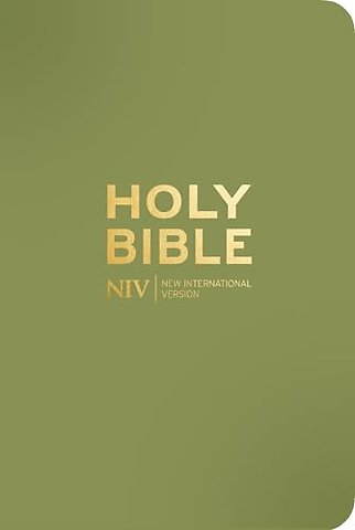 NIV Pocket Olive Green Bible with Gold Zip