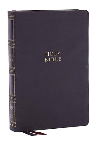 KJV Holy Bible: Compact Bible with 43,000 Center-Column Cross References, Gray Leathersoft, Red Letter, Comfort Print: King James Version