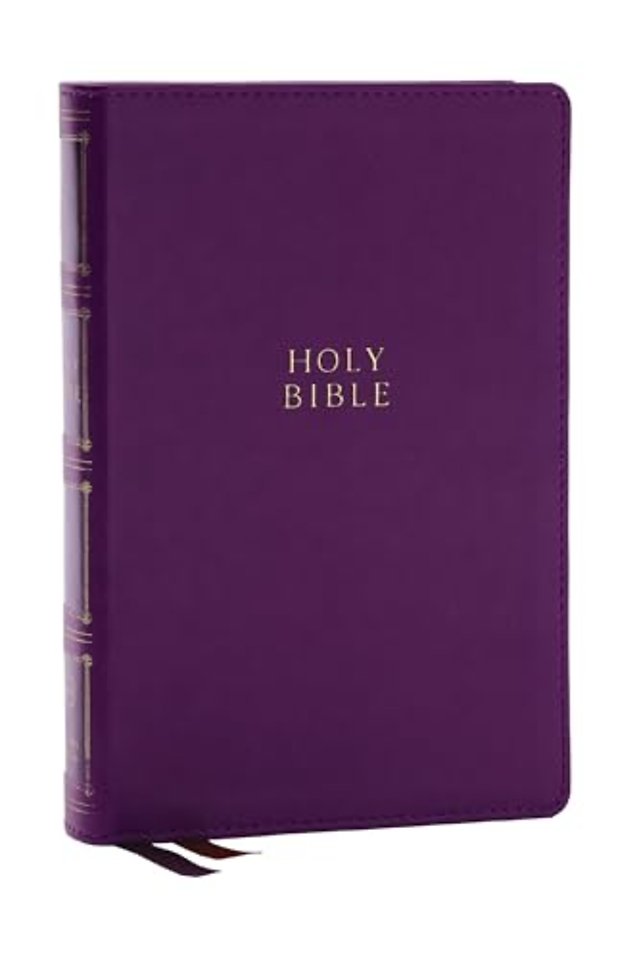 KJV Holy Bible: Compact Bible with 43,000 Center-Column Cross References, Purple Leathersoft, Red Letter, Comfort Print (Thumb Indexing): King James Version