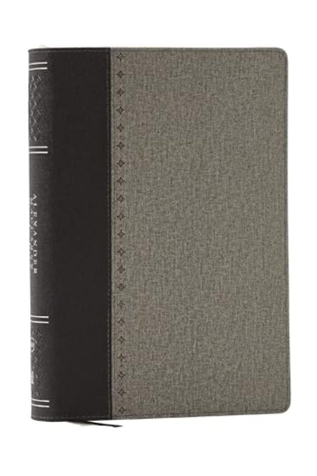 Alexander Maclaren Study Bible: Encouragement and Insights for a Christ-Centered Life (NKJV, Black/Gray Leathersoft, Comfort Print, Thumb Indexed)