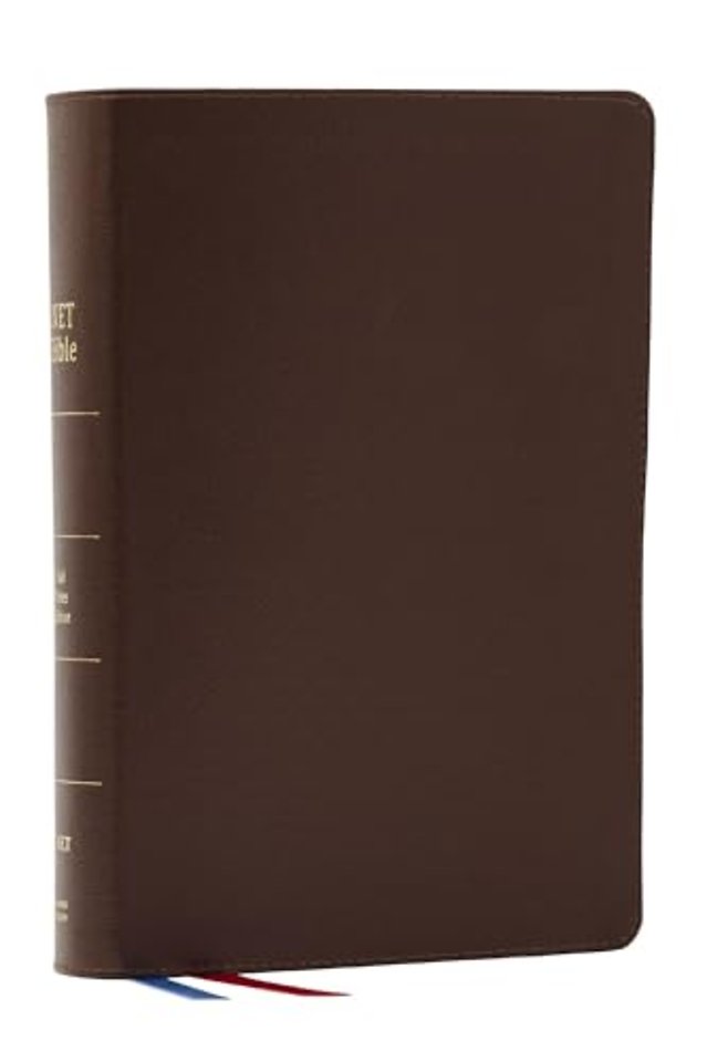 NET Bible, Full Notes Edition (NET, Brown Genuine Leather, Comfort Print)
