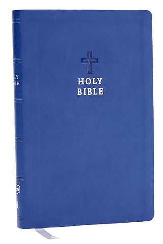 NKJV Holy Bible, Value Ultra Thinline, Blue Leathersoft, Red Letter, Comfort Print