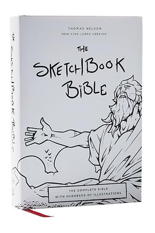 The Sketchbook Bible: The Complete Bible with Hundreds of Illustrations (NKJV, Hardcover, Red Letter, Comfort Print)