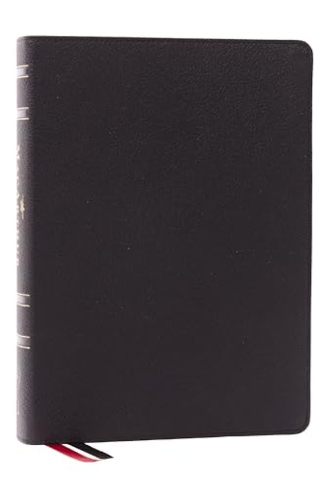 LSB, MacArthur Study Bible, Black Genuine Leather, Comfort Print, Thumb Indexed