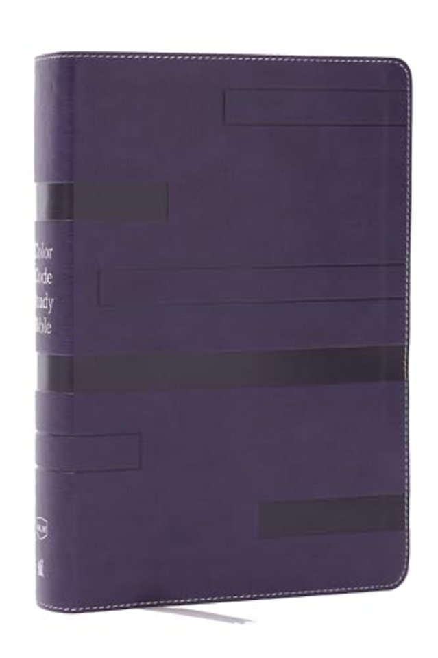 Color Code Study Bible, Revealing God's Truth Color by Color (NKJV, Purple Leathersoft, Red Letter, Thumb Indexed)