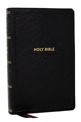KJV Personal Size Large Print End-of-Verse Reference Bible, Black Leathersoft, Red Letter, Comfort Print