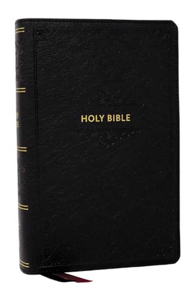 KJV Personal Size Large Print End-of-Verse Reference Bible, Black Leathersoft, Red Letter, Comfort Print