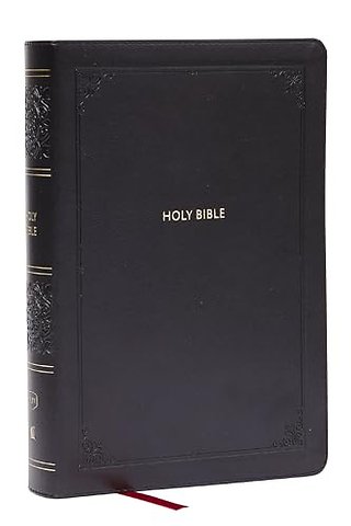 KJV Giant Print End-of-Verse Reference Bible, Black Leathersoft, Red Letter, Comfort Print (Thumb Indexed)