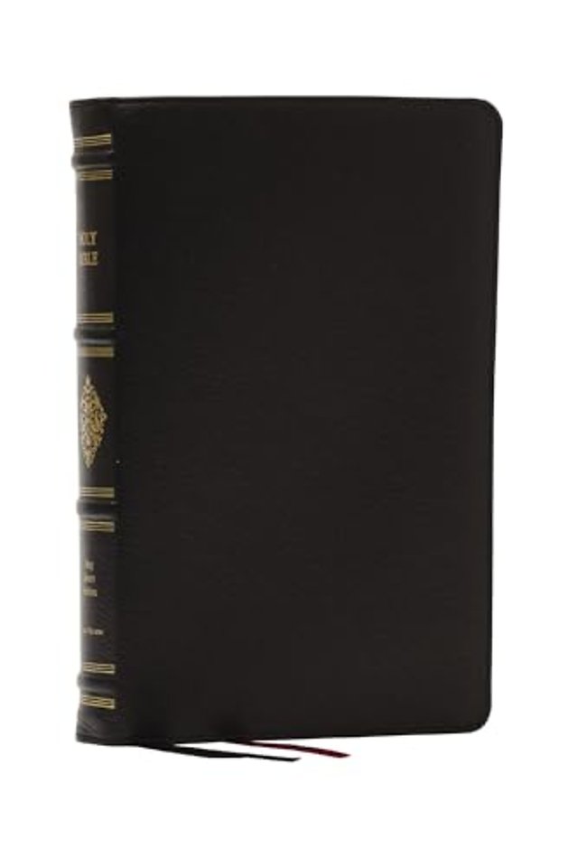 KJV, Personal Size Reference Bible, Sovereign Collection, Black Premium Goatskin Leather, Premier Collection, Comfort Print