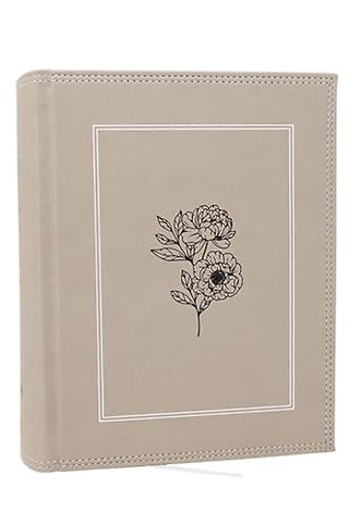 NKJV, Journal the Word Bible: Reflect, Journal or Create Art Next to Your Favorite Verses (Stone Leathersoft over board, Red Letter, Comfort Print)