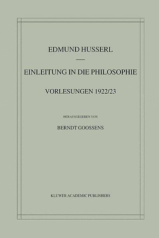 Einleitung in die Philosophie
