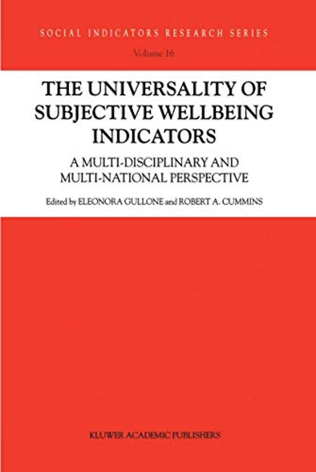 The Universality of Subjective Wellbeing Indicators