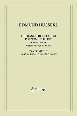 The Basic Problems of Phenomenology