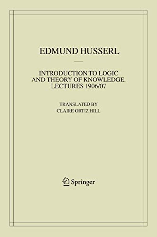 Introduction to Logic and Theory of Knowledge