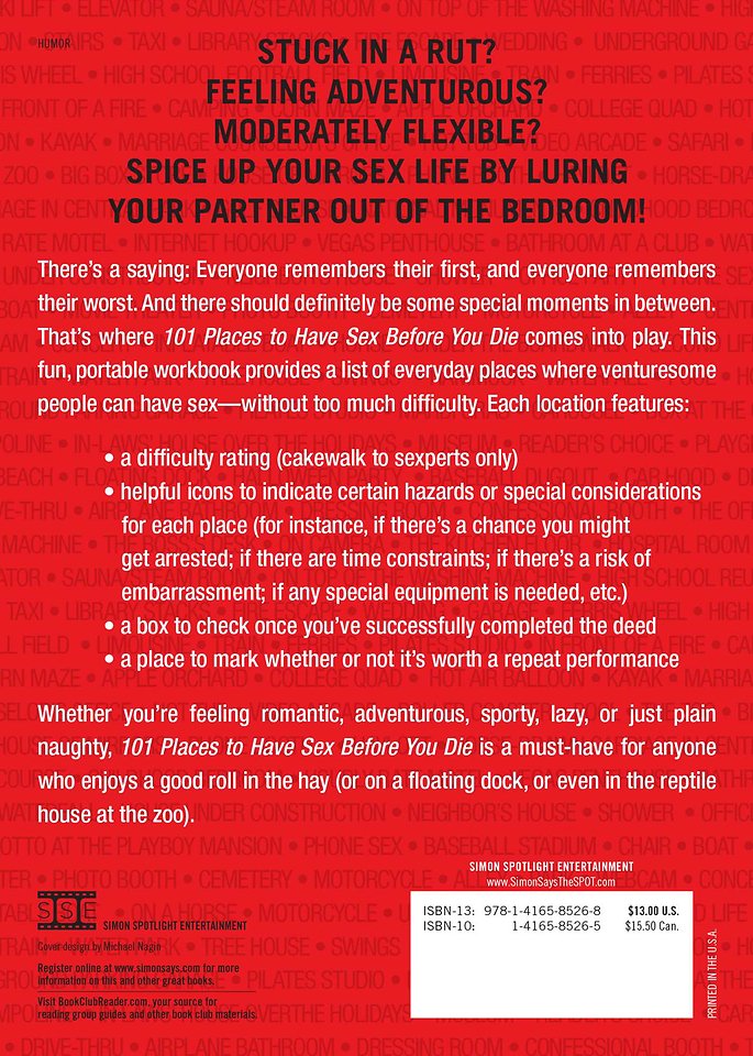 101 Places to Have Sex Before You Die