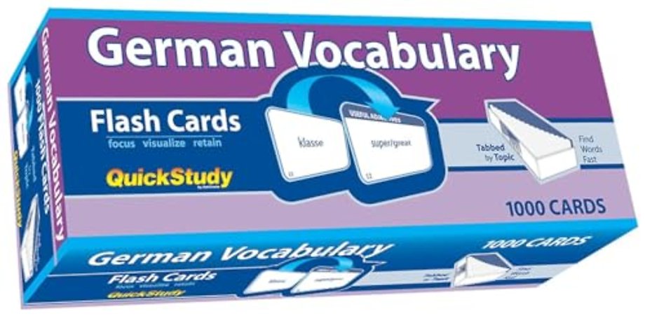 German Vocabulary Flash Cards