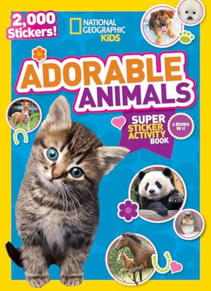 National Geographic Kids Adorable Animals Super Sticker Activity Book-Special Sales Edition