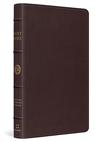 ESV Large Print Thinline Reference Bible (Top Grain Leather, Brown)