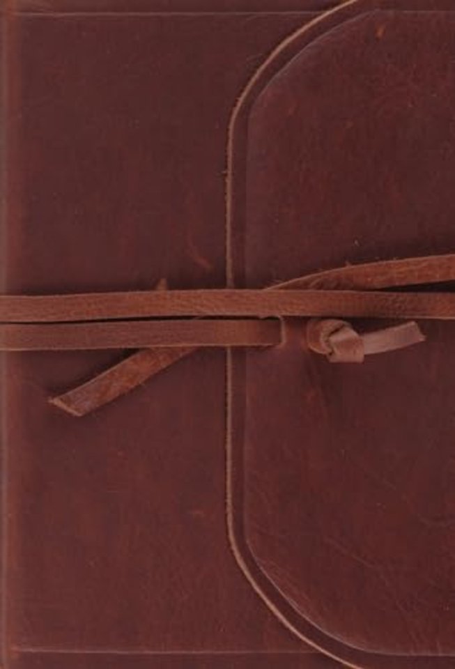 ESV Large Print Compact Bible (Brown, Flap with Strap)