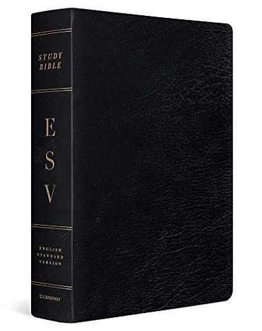 ESV Study Bible, Large Print, Thumb Indexed (Genuine Leather, Black)