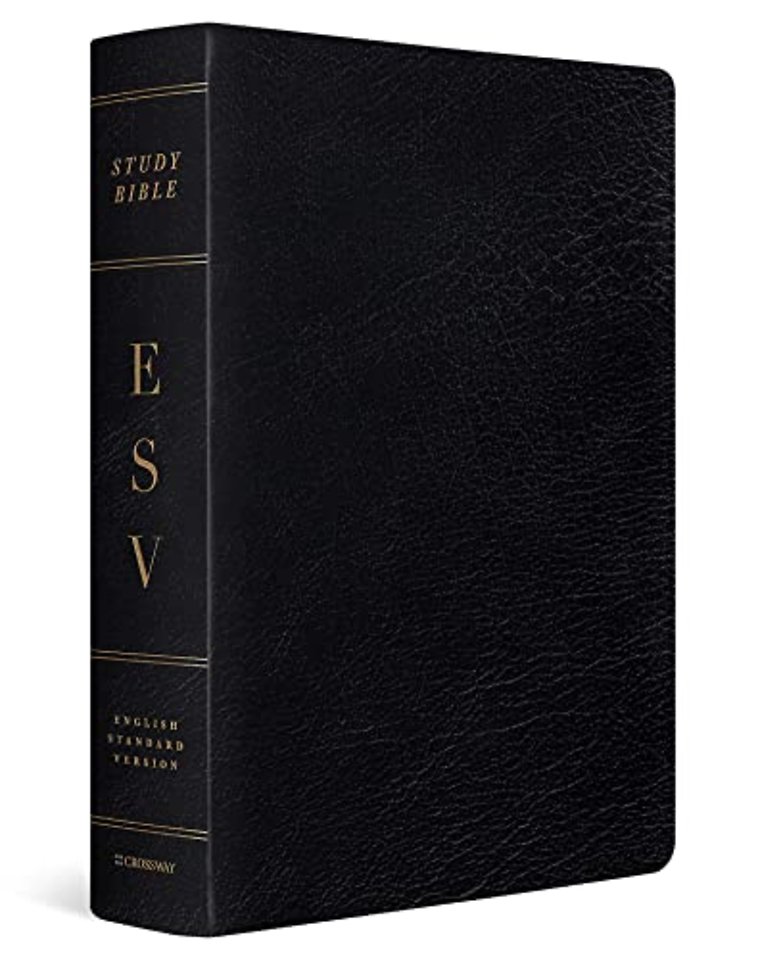 ESV Study Bible, Large Print, Thumb Indexed (Genuine Leather, Black)