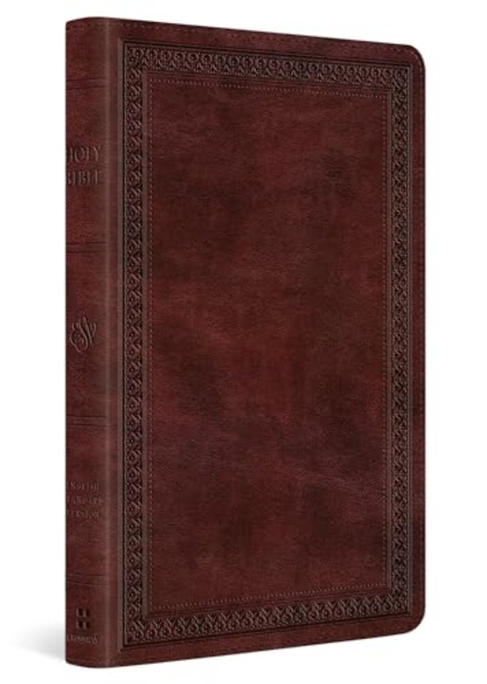 ESV Thinline Bible (TruTone, Mahogany, Border Design)