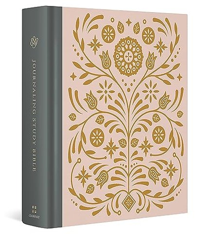ESV Journaling Study Bible (Cloth over Board, Blush/Ochre, Floral Design)