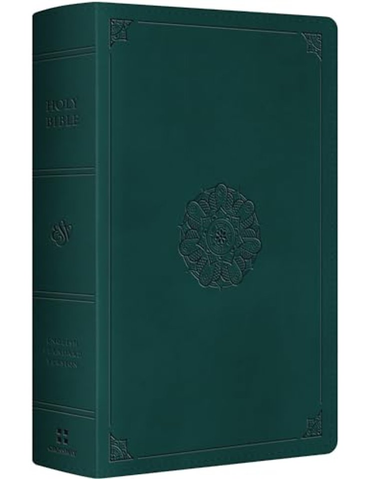 ESV Large Print Personal Size Bible (TruTone, Deep Teal, Emblem Design)