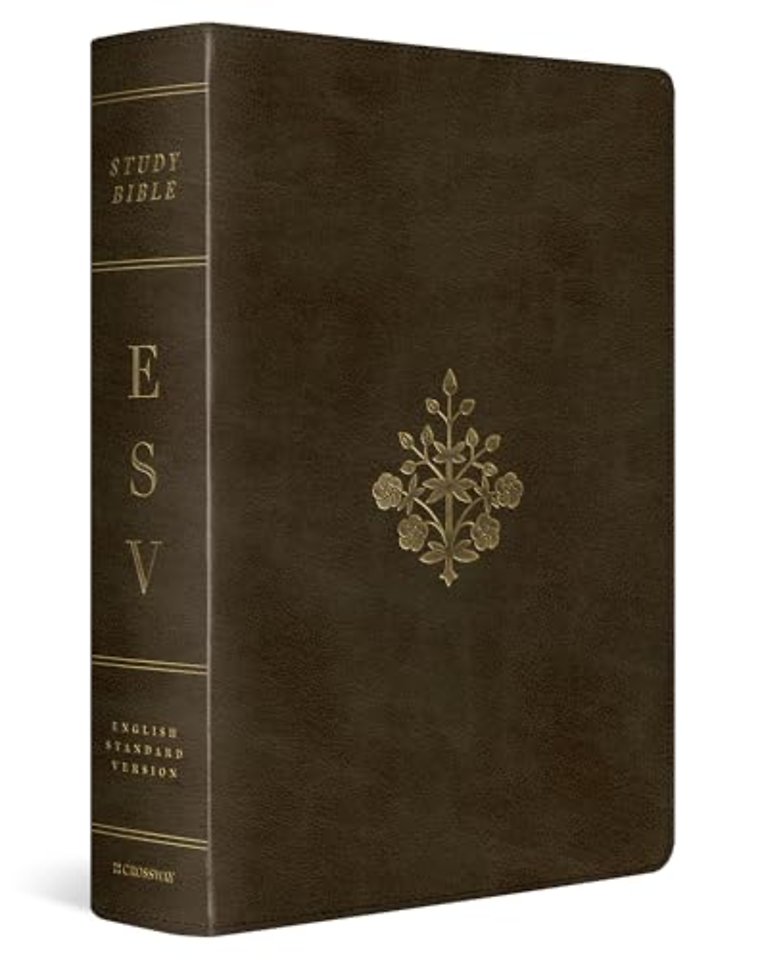 ESV Study Bible, Large Print (TruTone, Olive, Branch Design)