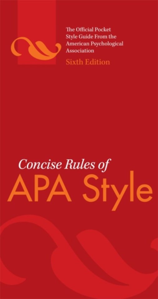 Concise Rules of APA Style door American Psychological