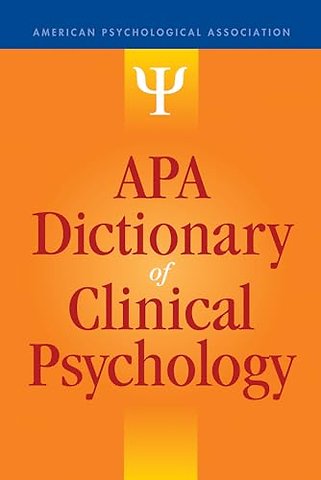 APA Dictionary of Clinical Psychology