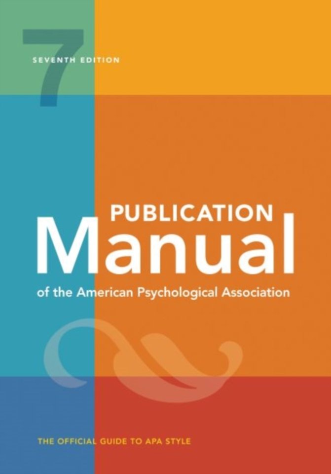 Publication Manual of the American Psychological Association 2020