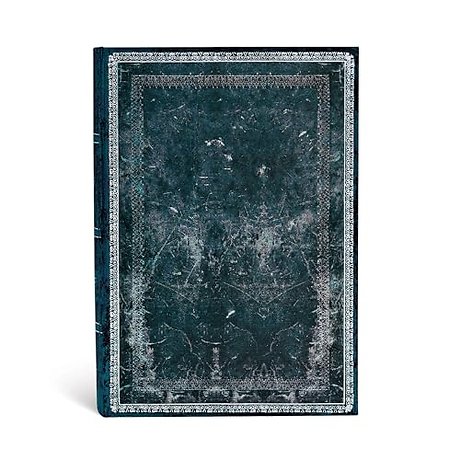 Midnight Steel Midi Lined Hardcover Journal (Elastic Band Closure)