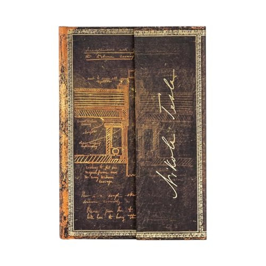 Tesla, Sketch of a Turbine Mini Lined Hardcover Journal