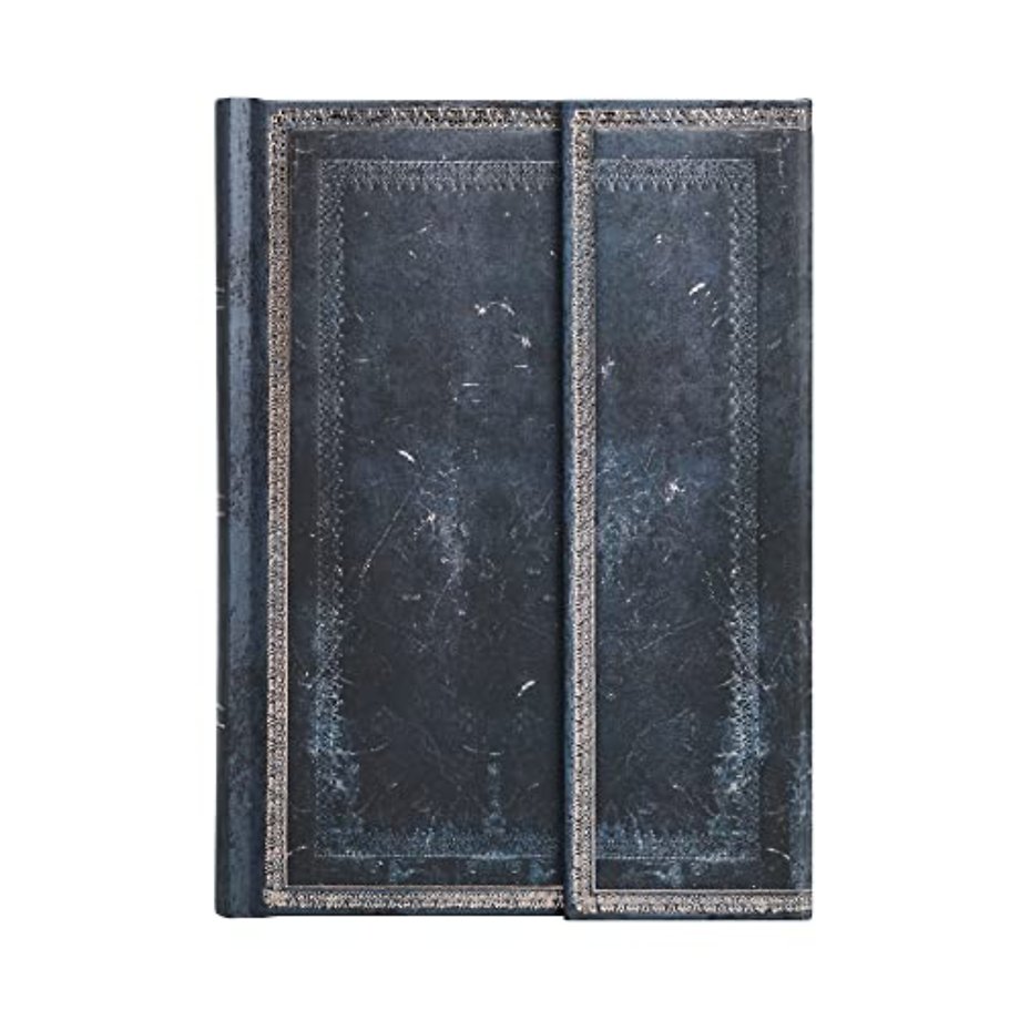 Inkblot (Old Leather Collection) Midi Unlined Journal (Wrap Closure)