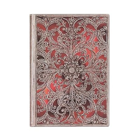 Garnet (Silver Filigree Collection) Midi Lined Softcover Flexi Journal