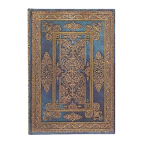 Blue Luxe (Luxe Design) Midi Unlined Hardback Journal (Elastic Band Closure)
