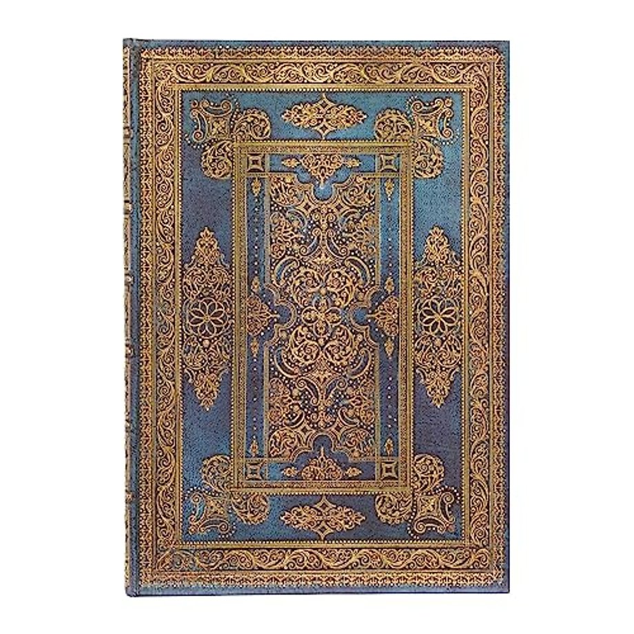 Blue Luxe (Luxe Design) Midi Unlined Hardback Journal (Elastic Band Closure)