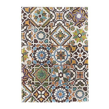 Porto (Portuguese Tiles) Midi Unlined Hardback Journal (Elastic Band Closure)